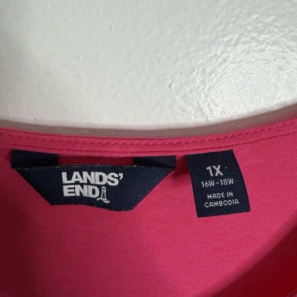 Lands' End Tiered Colorblock Sleeveless Maxi Sundress 1X Multicolor Stretch - Picture 4 of 8